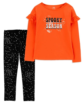 Toddler 2-Piece Halloween Graphic Tee & Leggings Set