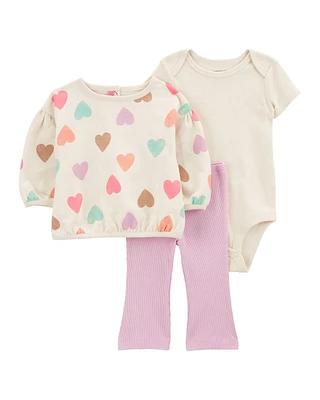 Baby 3-Piece Hearts Pant Set