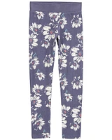 Kid Floral Ribbed Leggings