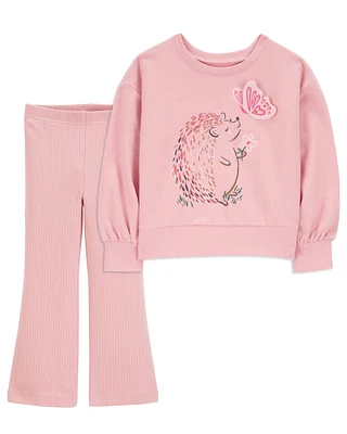 Toddler 2-Piece Sweatshirt & Flare Pants Set