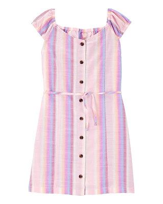 Kid Striped Poplin Dress