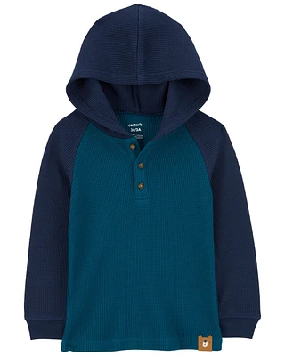 Baby Thermal Hooded Henley Tee