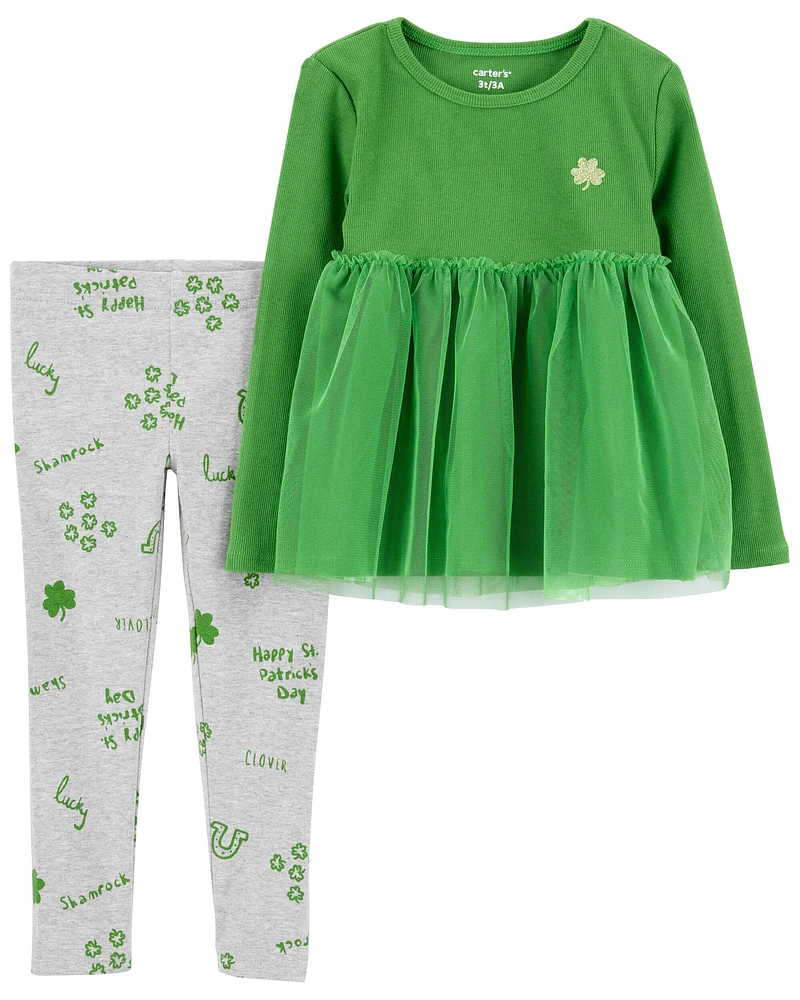 Baby 2-Piece St. Patrick's Day Top & Legging Set