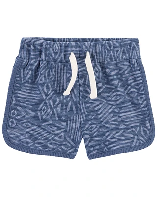 Baby Tribal Print Pull-On Waffle Knit Shorts