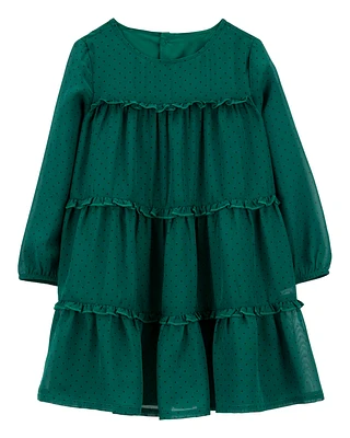 Toddler Crepe Chiffon Holiday Dress