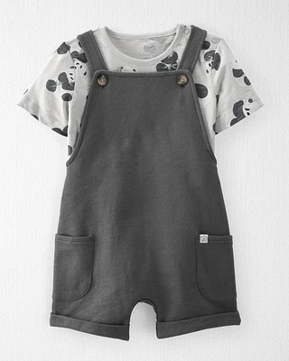 Toddler 2-Piece Organic Cotton Shortall Set