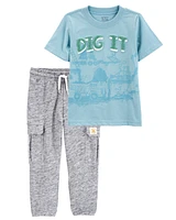 Baby 2-Piece Graphic Tee & Joggers Set