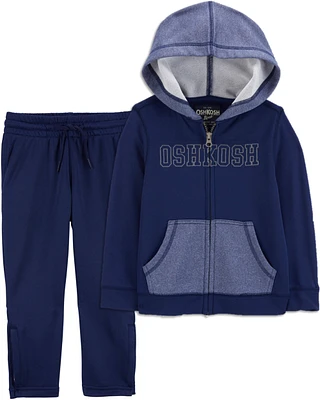 Toddler 2-Piece OshKosh Logo Zip Jacket & French Terry Pants Set