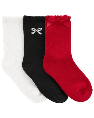 Kid 3-Pack Bow Socks