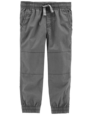 Toddler Elastic Waist Poplin Joggers