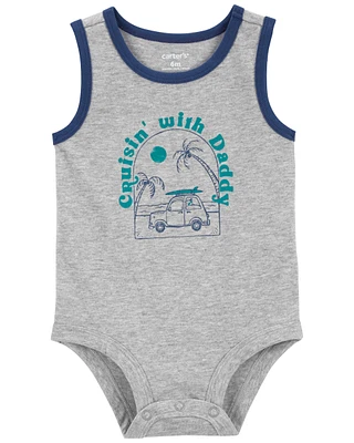 Baby 'Cruisin' with Daddy' Sleeveless Bodysuit