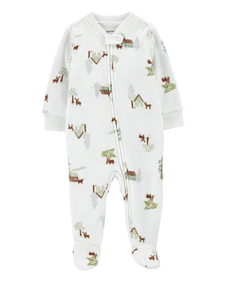 Baby Fleece Zip-Up Footie Sleep & Play Pajamas