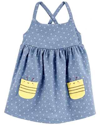 Baby Polka Dot Bee Sleeveless Dress