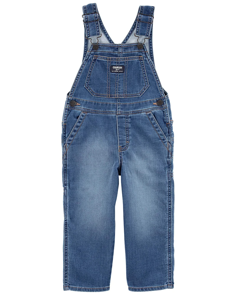 Toddler Knit-Like Denim Overalls