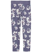 Kid Floral Ribbed Leggings