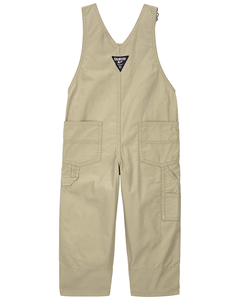 Toddler Classic Plaid-Lined Canvas Overalls