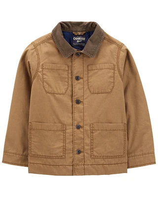 Kid Button-Front Barn Jacket