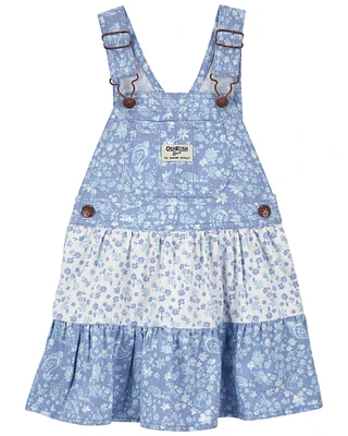 Baby Floral Print Tiered Jumper Dress