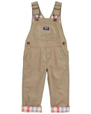 Toddler Solid Canvas Overalls