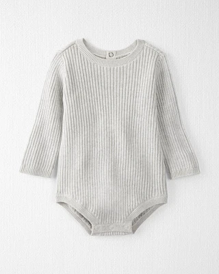 Baby Organic Cotton Rib Sweater Knit Bodysuit