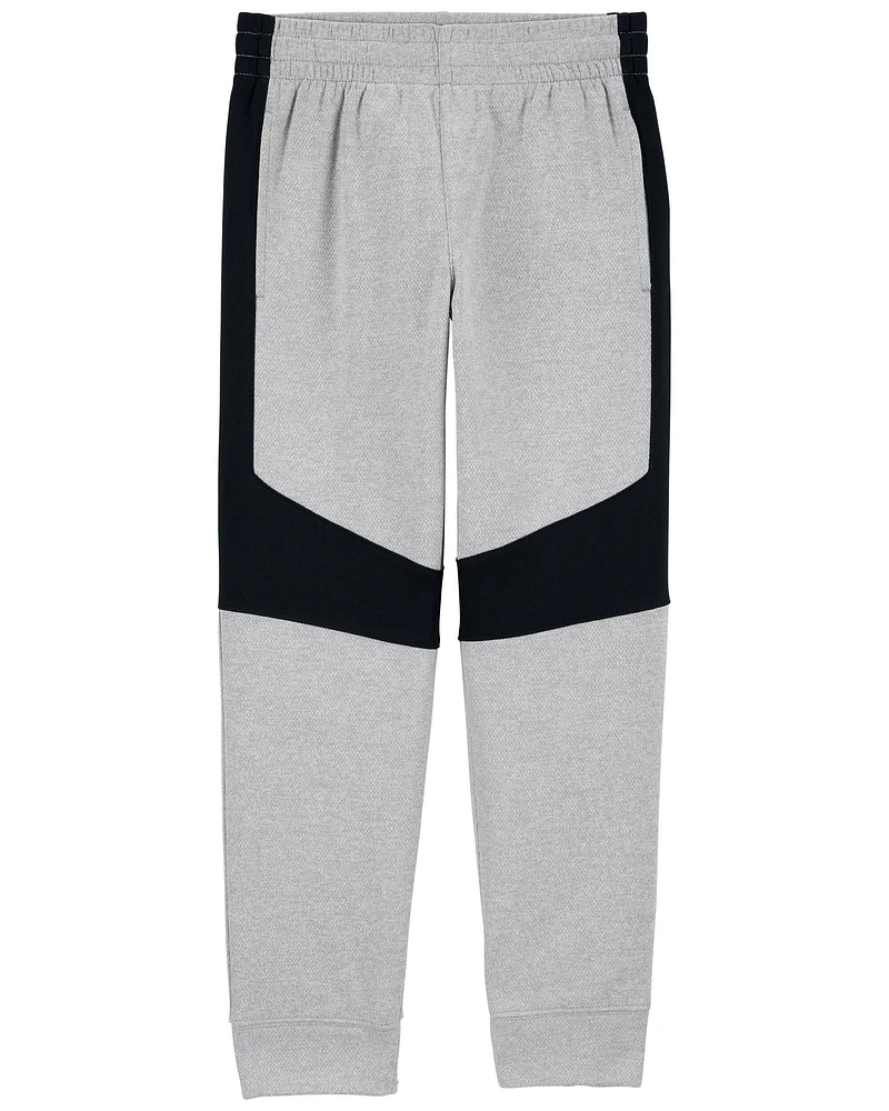 Kid Colorblock Active Mesh Pants - Grey