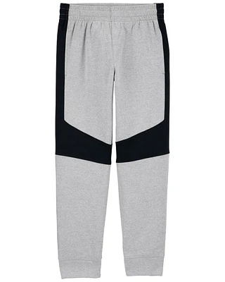 Kid Colorblock Active Mesh Pants - Grey