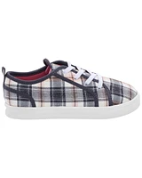 Kid Plaid Canvas Sneakers