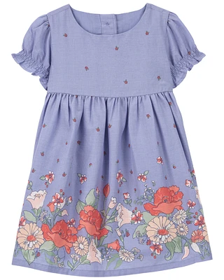 Baby Floral Print Puff Sleeve Dress