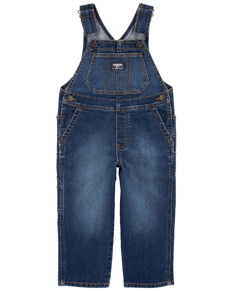 Toddler Stretch Denim Overalls