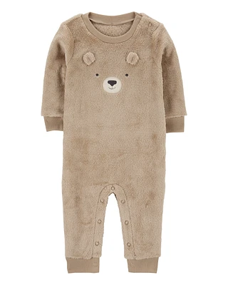 Baby Bear Fuzzy Jumpsuit