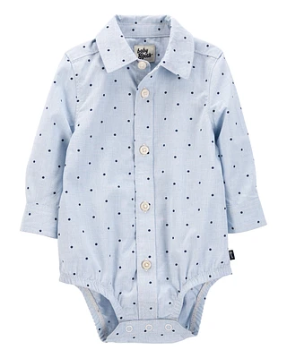 Baby Polka Dot Button-Front Bodysuit