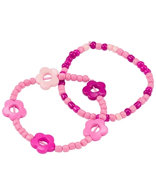 2-Pack Flower Bracelets