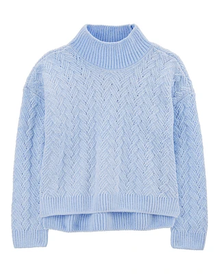 Kid Soft Chenille Mock Neck Sweater