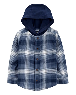 Toddler Plaid Button-Front Shacket