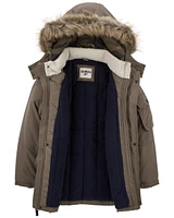 Toddler Fleece-Lined Midweight Jacket with Faux Fur