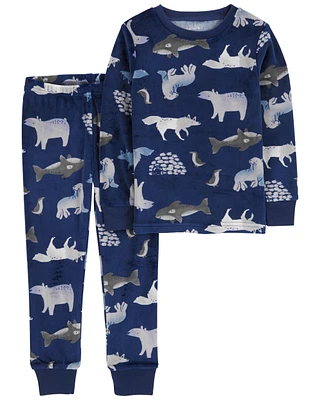 Toddler 2-Piece Arctic Animals Fleece Pajamas