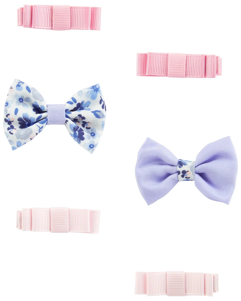 Baby 6-Pack Bow Hair Clips