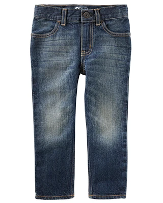 Kid Dark Tint Wash Straight-Leg Jeans