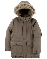 Toddler Fleece-Lined Midweight Jacket with Faux Fur