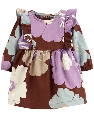 Baby Floral Flutter Twill Dress