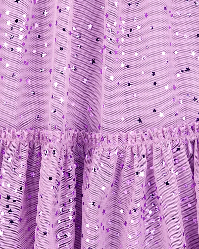 Kid Sparkly Star Tulle Dress Set