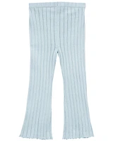 Baby Sweater Knit Pull-On Flare Pants - Blue