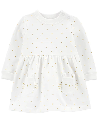 Baby Polka Dot Fleece Dress