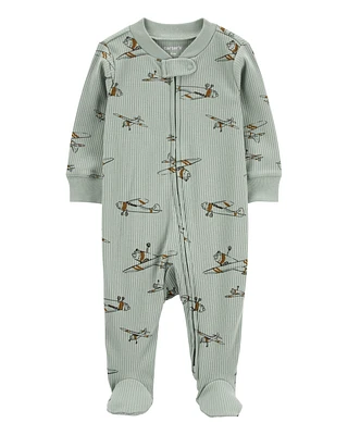 Baby Airplane 2-Way Zip Sleep & Play Pajamas