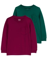 Toddler 2-Pack Long-Sleeve Pocket Tees