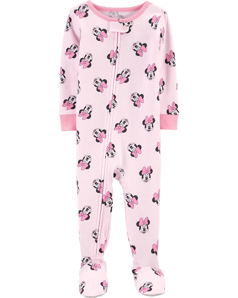 Baby 1-Piece Minnie Mouse 100% Snug Fit Cotton Footie Pajamas