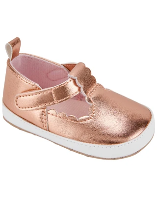 Baby Metallic Slip-On Crib Shoes