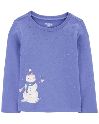 Toddler Snowman Long-Sleeve Graphic Tee