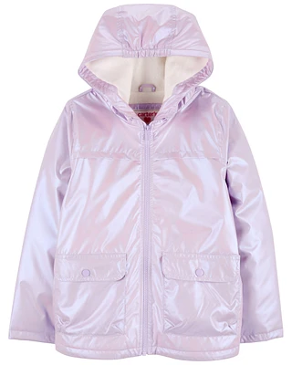 Kid Lavender Shine Mid-Weight Fleece-Lined Jacket