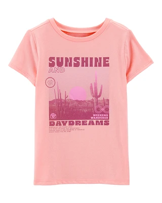 Kid Sunshine Graphic Short-Sleeve Tee - Orange
